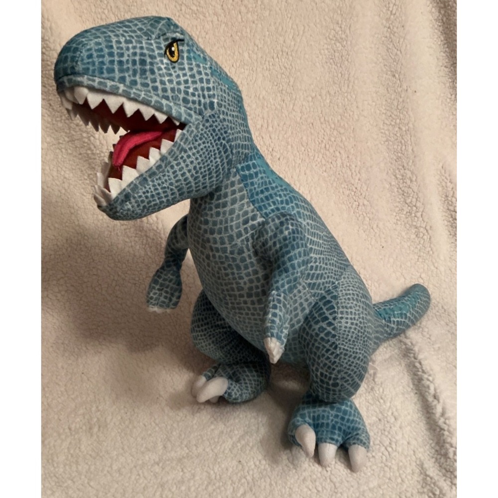 20" x 14" Universal Studios Jurassic World Blue T-Rex / Velociraptor Dino Plush